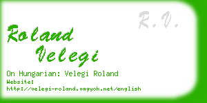 roland velegi business card